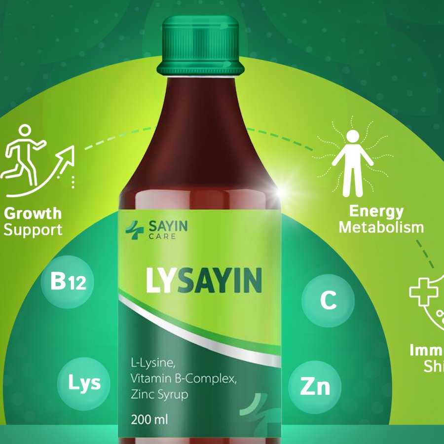 LYSAYIN Syrup — L-Lysine, Vitamin B-Complex and Zinc syrup